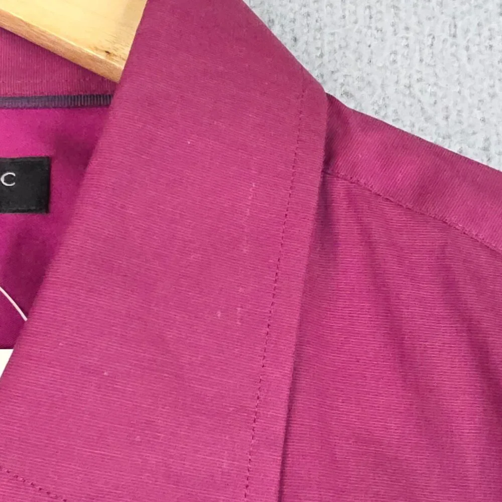 Banana Republic Shirt Mens‎ Size Large Burgundy Stretch Slim Fit Button Down NWT